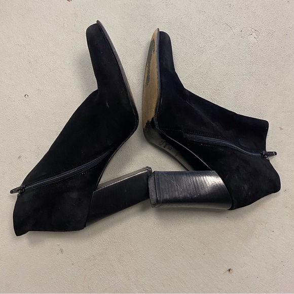 Prada black suede chunky heel boots size 36.5 - Picture 3 of 5